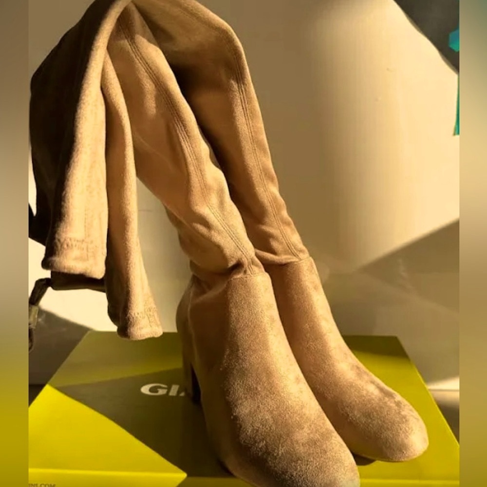 Gianni Bini NEVER BEEN WORN, still have the box. Dusty Taupe boots size 7.5 👢